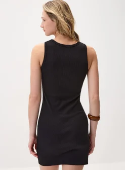Embroidery detail fitted dress