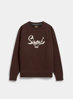 1840 embroidery fleece-lined sweatshirt