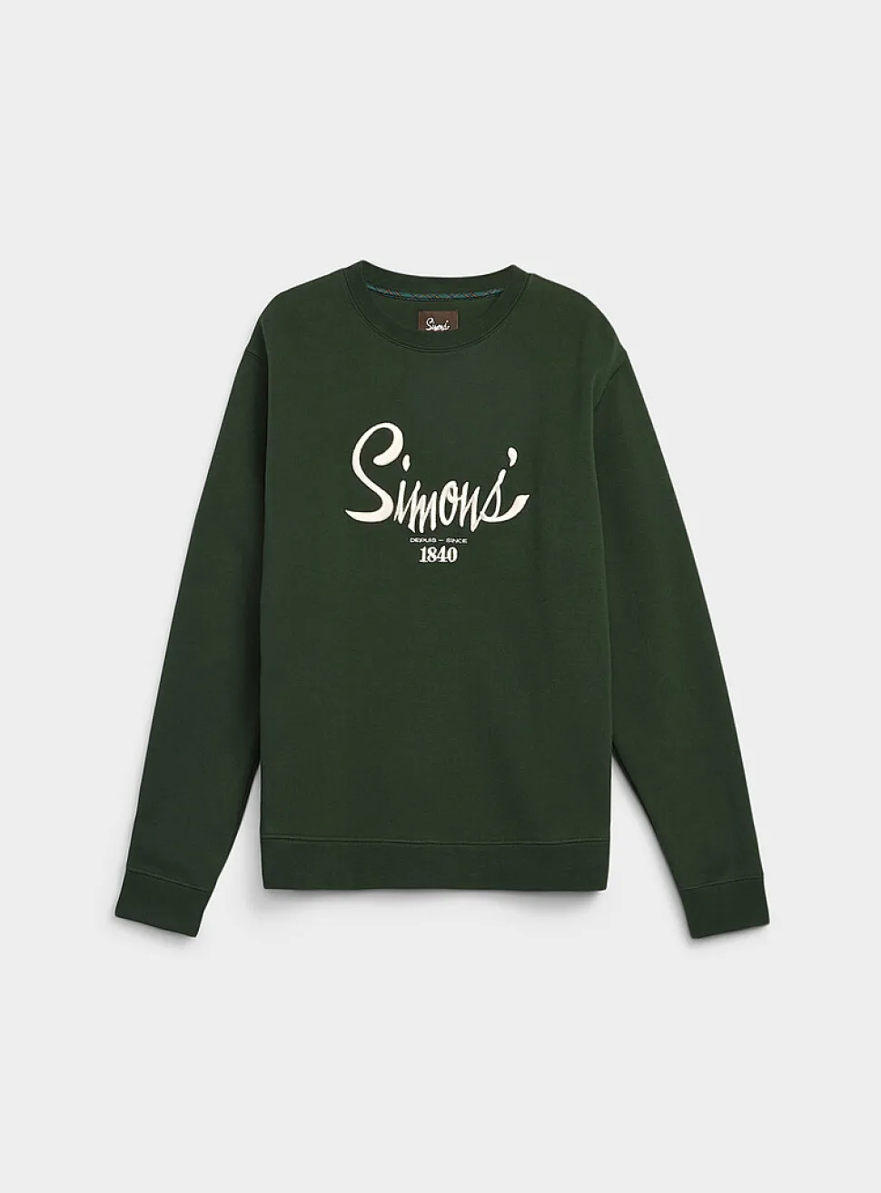 1840 embroidery fleece-lined sweatshirt