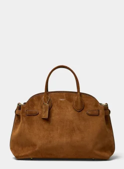Empire caramel suede tote bag