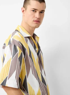 Espino geo-pattern shirt