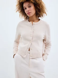 Essential solid boxy-fit cardigan