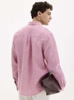 100% European linen long-sleeve shirt