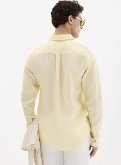 100% European linen long-sleeve shirt