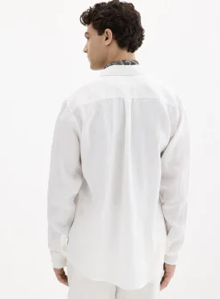 100% European linen long-sleeve shirt