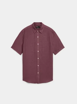 100% European linen short-sleeve shirt