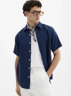 100% European linen short-sleeve shirt