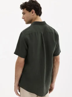 100% European linen short-sleeve shirt