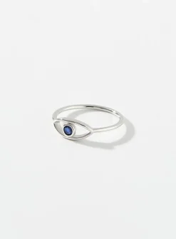 Evil-eye thin ring