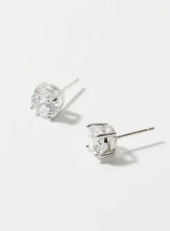 Faceted gemstone earrings