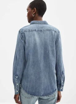 Faded denim shirt