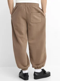 Faded peachskin fleece joggers