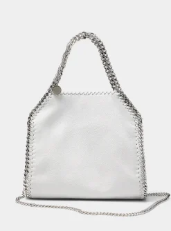 Falabella pearl grey chain handbag