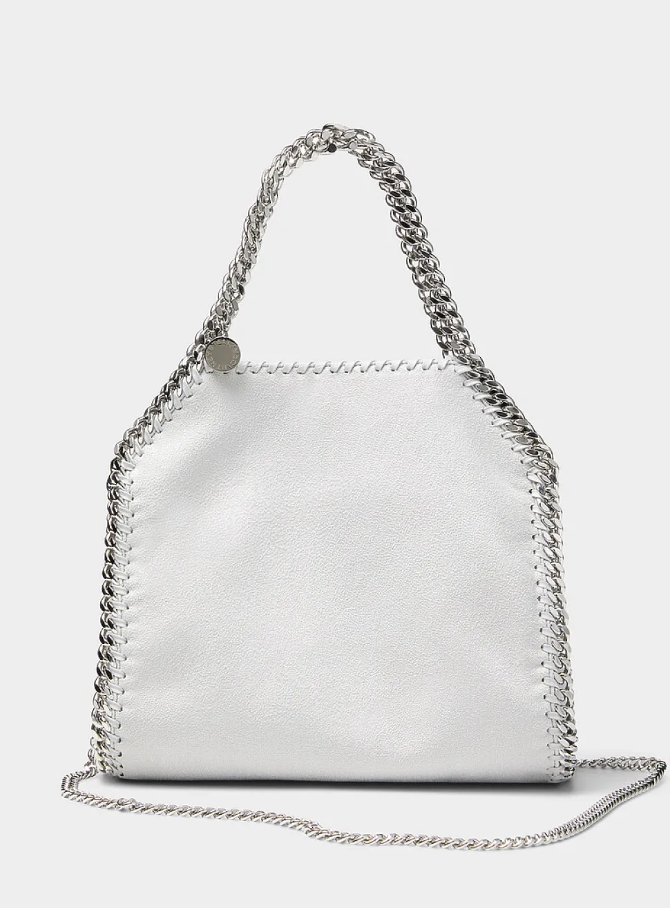 Falabella pearl grey chain handbag