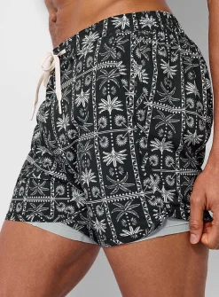 Fan palm swim short