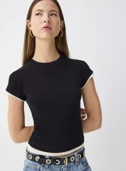 Faux-layered T-shirt
