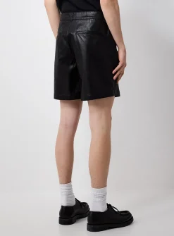 Faux-leather short
