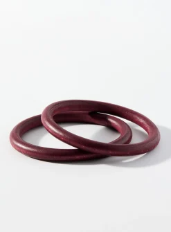 Faux-wood bangles