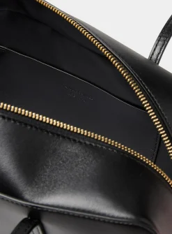 Filo ebony pebbled leather shoulder bag