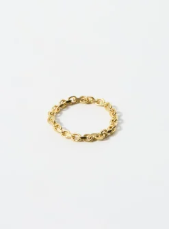 Fine golden chain ring