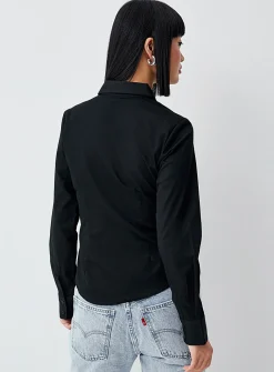 Fitted poplin shirt