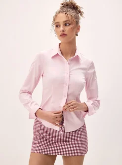 Fitted poplin shirt