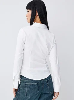 Fitted poplin shirt