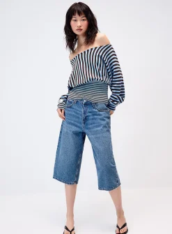 Fitted striped sweater
