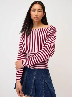 Fitted striped sweater