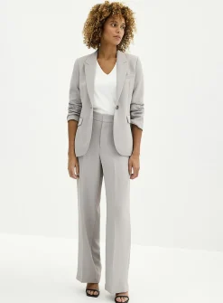 Fitted textured crepe blazer