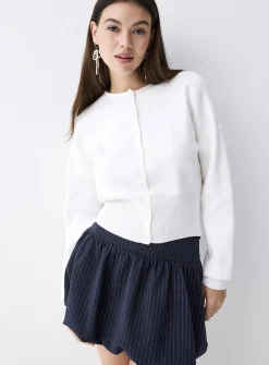 Fitted-waist cardigan