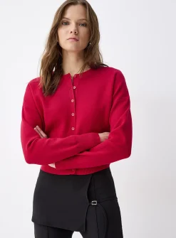 Fitted-waist cardigan