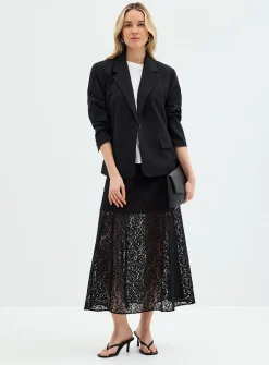 Flared lace skirt