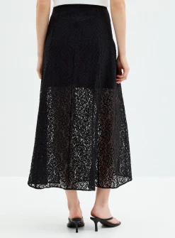 Flared lace skirt