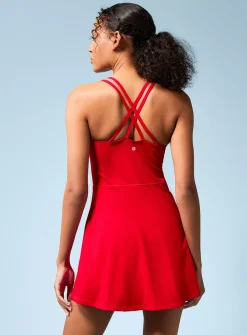 Flared sports dress with bike short