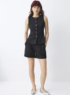 Flared tailored vest