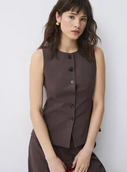 Flared tailored vest