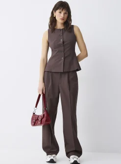 Flared tailored vest