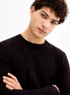 Flat-ribbed jersey T-shirt