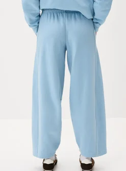 Fleece barrel-leg pant