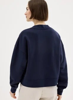 Fleece-lined boxy-fit cardigan