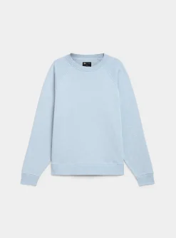 Fleece-underside raglan sweatshirt