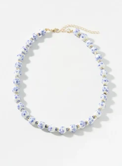 Floral-bead necklace