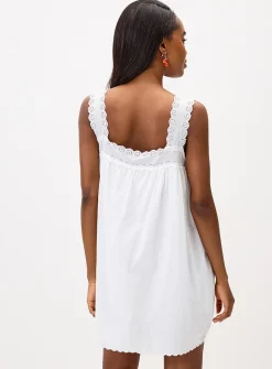 Floral embroidery babydoll minidress