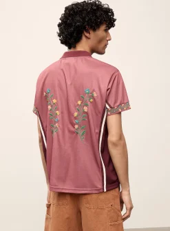 Floral embroidery sporty polo