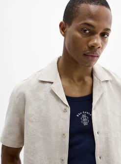 Floral jacquard shirt