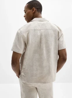 Floral jacquard shirt