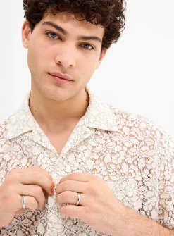 Floral lace shirt