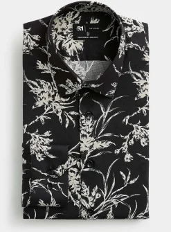 Floral silhouette shirt