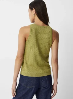 Flowy cable-knit cami